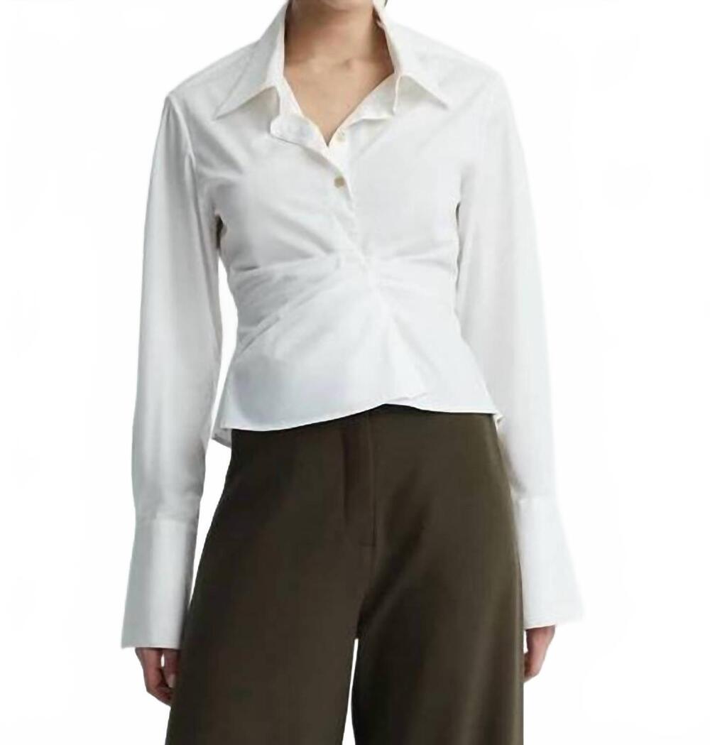 NEW ANNA QUAN thea twist shirt in swan